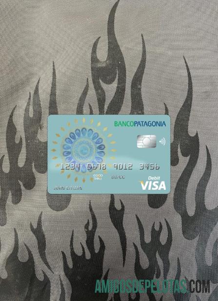 Argentina Banco Patagonia Banco Cartão Visa Cartão de Débito Photolook Frente exemplo real